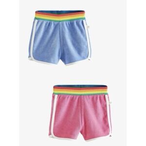 Little Bird by Jools Oliver Girl Size 4-5 Years 2-Pack Cotton Terry Shorts Pink